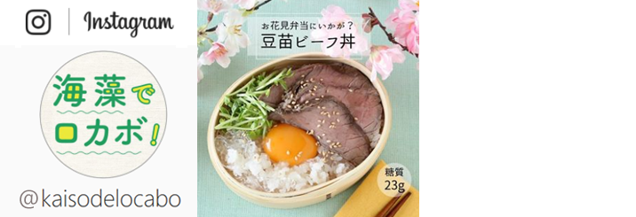 【カネリョウ海藻】海藻でロカボ！Instagramに「やわらか海藻麺ちゅるりん」レシピ掲載のイメージ