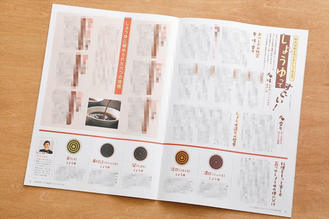 【日本農業新聞】『JA広報通信』2025年8月号 「しょうゆ特集」コラム執筆のイメージ