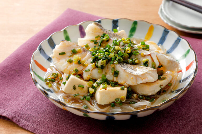 たらと豆腐のレンジ蒸し_2