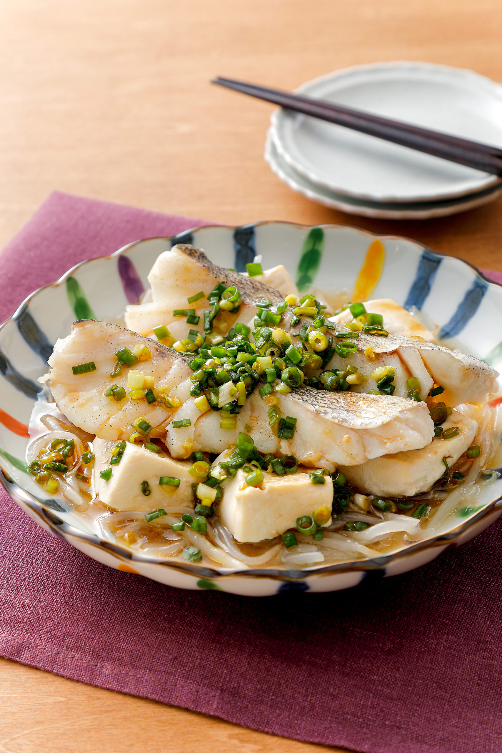 たらと豆腐のレンジ蒸し_3