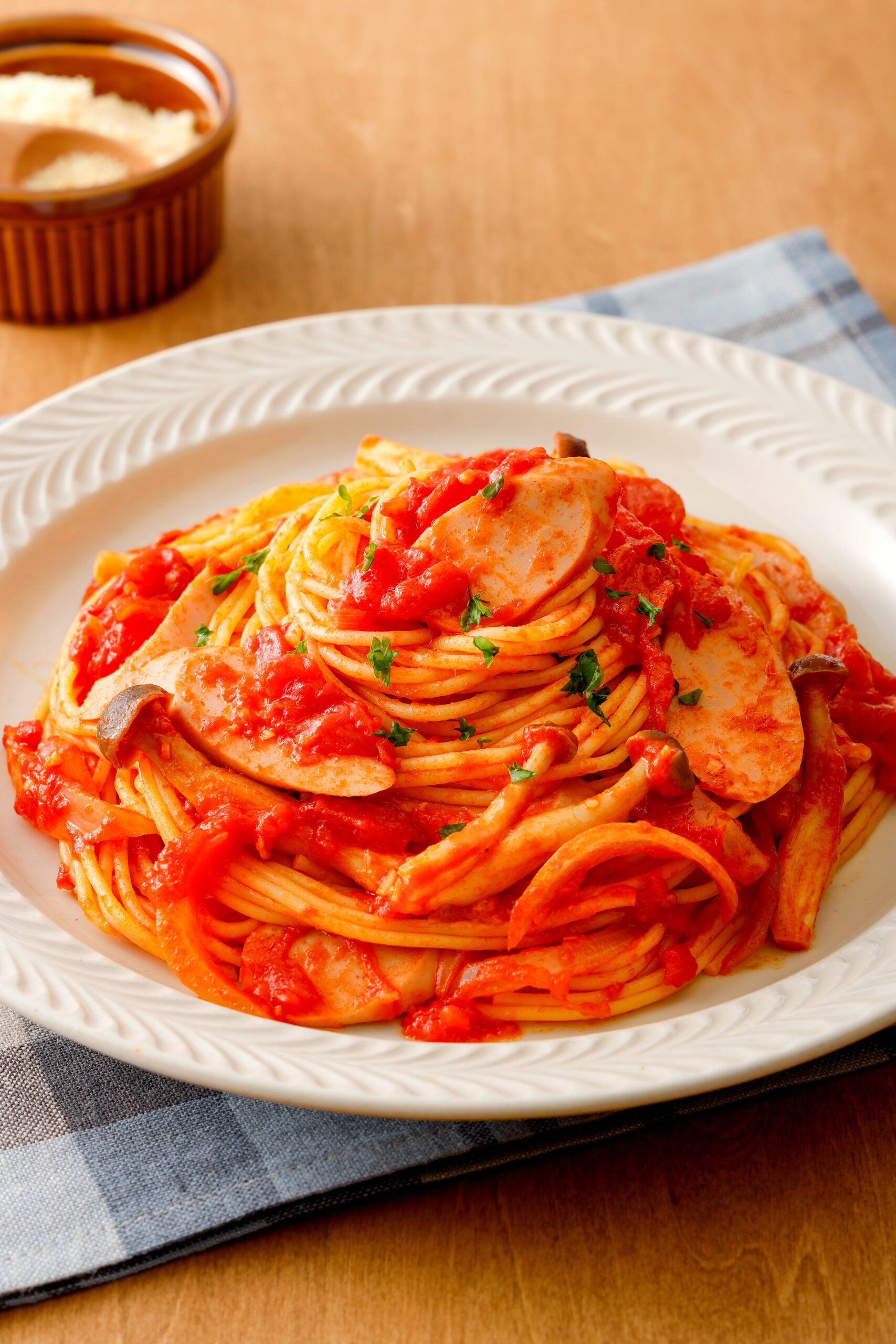 魚肉ソーセージのトマトソースパスタ_4