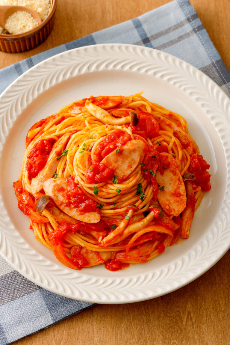 魚肉ソーセージのトマトソースパスタ_5