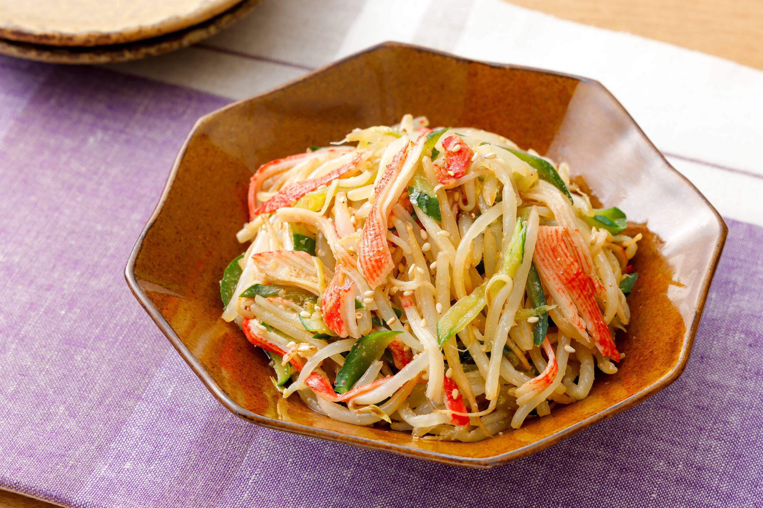 かにかまともやしのレンジナムル_2