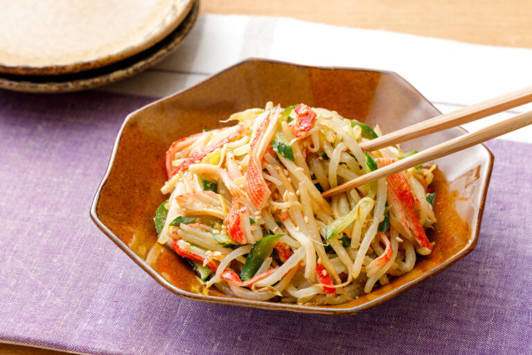 かにかまともやしのレンジナムル_3