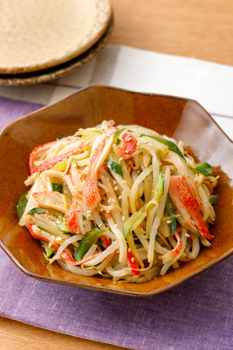 かにかまともやしのレンジナムル_4