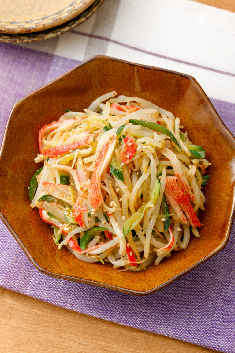 かにかまともやしのレンジナムル_5