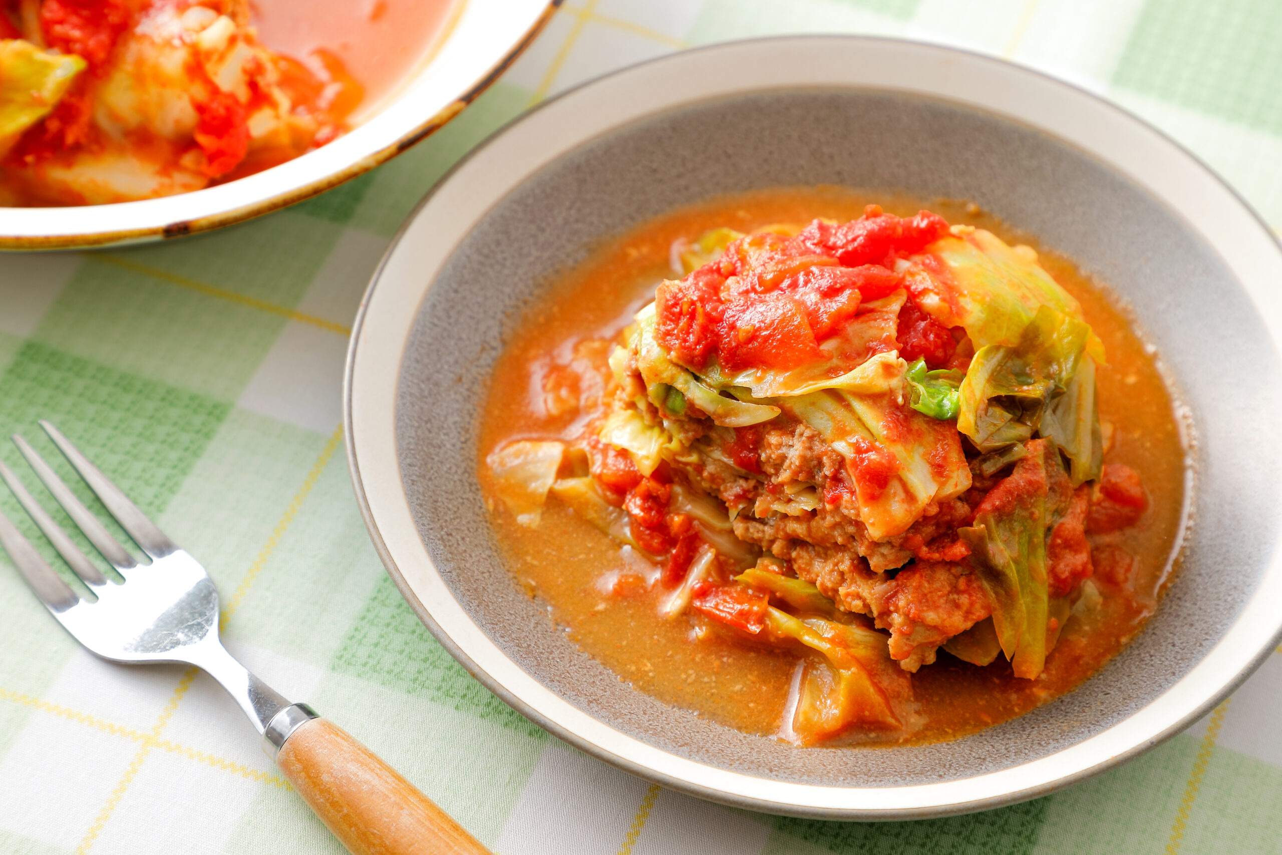 ワンパンで重ねるだけ！ 包まないロールキャベツ_2