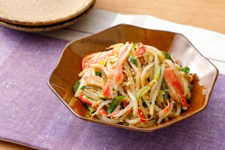 かにかまともやしのレンジナムル_1